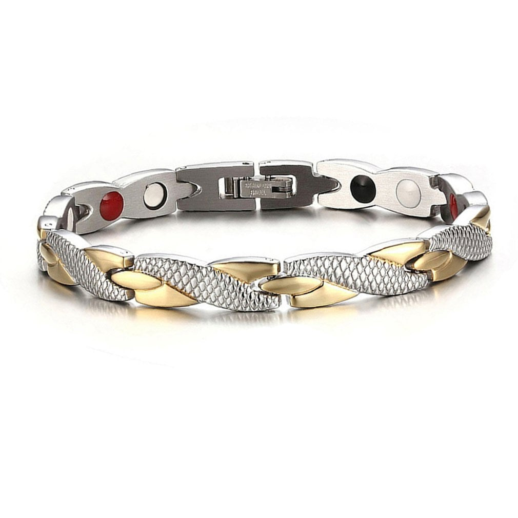 Bracelets Unisex Stainless Steel Magnetic Therapy Bracelet for Arthritis and Carpal Tunnel