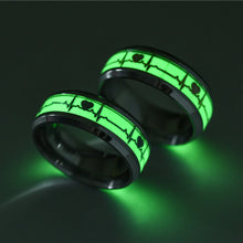 Load image into Gallery viewer, Rings Luminous ECG Carbon Fiber Unisex Ring
