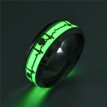 Load image into Gallery viewer, Rings Luminous ECG Carbon Fiber Unisex Ring

