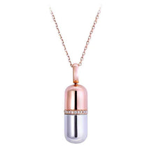 Load image into Gallery viewer, Necklaces Capsule Pill Shaped Stainless Steel Aromatherapy Necklace
