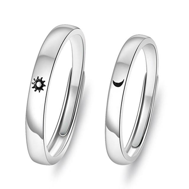Rings Sun Moon Adjustable Couple Rings