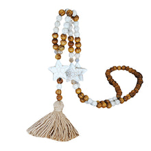 Load image into Gallery viewer, Necklaces Wooden Charm Beaded Necklace with Tassel
