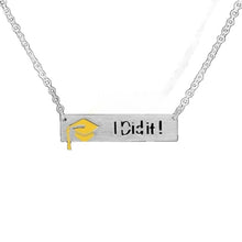 Load image into Gallery viewer, Necklaces Graduation Hat with I Did It Statement Necklace
