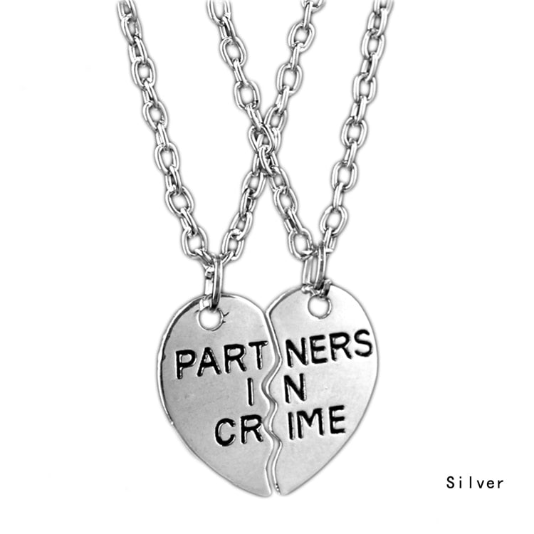 Necklaces Partners In Crime Half Heart Necklace
