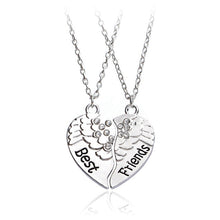Load image into Gallery viewer, Necklaces Half Love Heart Rhinestone Pendant Necklace
