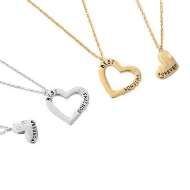 Necklaces 2 Pcs Heart Pendant Necklace