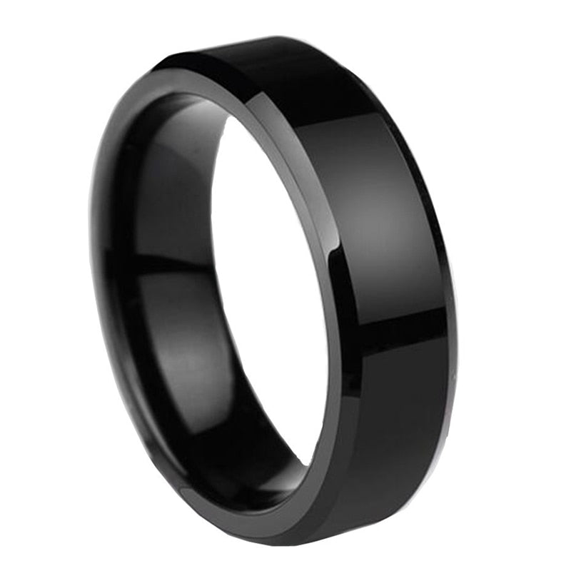 Rings High Quality Titanium Stainless Steel Rings Black Simple