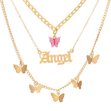 Load image into Gallery viewer, Necklaces Multilayer Acrylic Butterfly Choker Necklace
