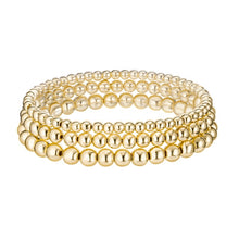 Load image into Gallery viewer, Bracelets 3pcs/set Beads Bracelets Gold Silvery
