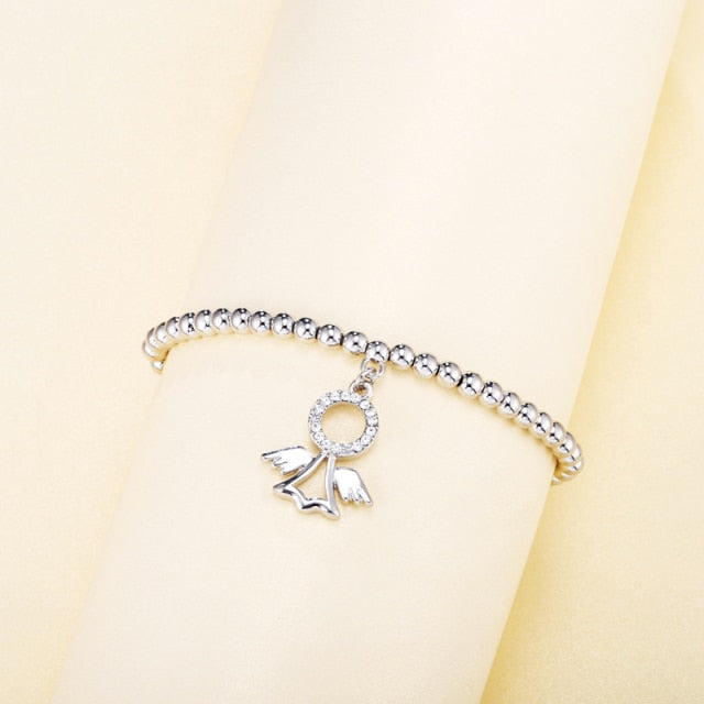 Bracelets 3pcs/set Beads Bracelets Gold Silvery