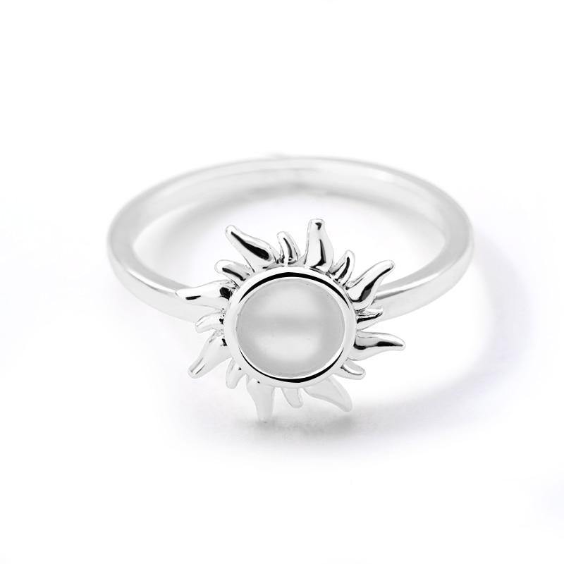 Rings Vintage Gold Stainless Steel Sun Ring