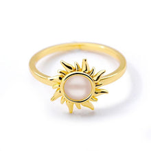 Load image into Gallery viewer, Rings Vintage Gold Stainless Steel Sun Ring
