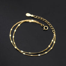 Load image into Gallery viewer, Bracelets Sterling Silver Simple Double-layer Bracelet
