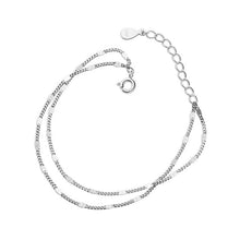 Load image into Gallery viewer, Bracelets Sterling Silver Simple Double-layer Bracelet
