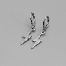 Load image into Gallery viewer, Earrings Minimalist Lightning Small Hoop Earrings
