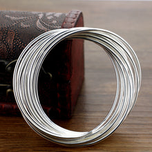 Load image into Gallery viewer, Bracelets Solid 925 Sterling Silver Smooth Bangle Bracelet
