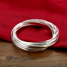 Load image into Gallery viewer, Bracelets Solid 925 Sterling Silver Smooth Bangle Bracelet
