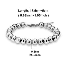 Load image into Gallery viewer, Bracelets Stainless Steel Beads Cuff Bracelet

