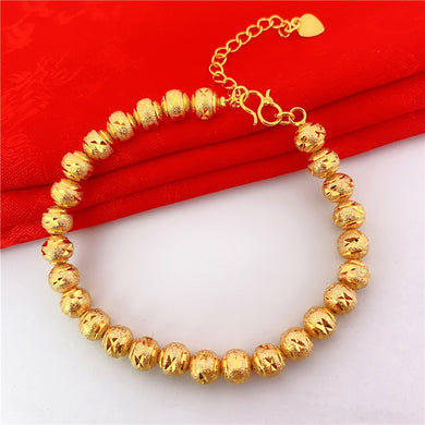 Bracelets Gold Plated Sand Beads Bracelet