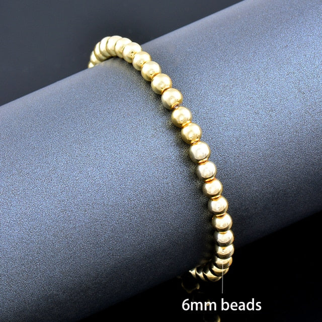 Bracelets Ball Bangle Gold Color Round Beads Bracelets
