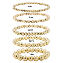 Load image into Gallery viewer, Bracelets Stretchable Gold Bead Bracelets

