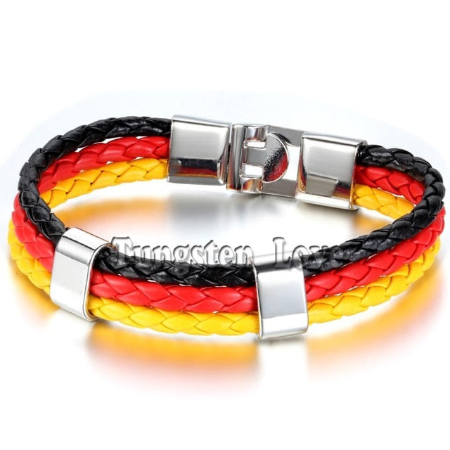 Bracelets German Flag Braided Bracelet