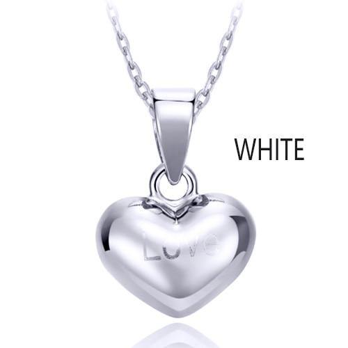 Necklaces 18k White Gold Heart Pendant