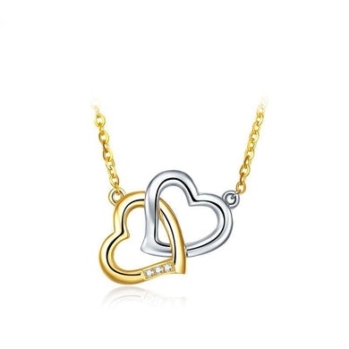 Necklaces 18K Gold Heart Pendant Diamond Necklace