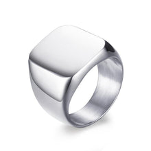 Load image into Gallery viewer, Rings Men&#39;s Signet Pinky Ring Black/Silver
