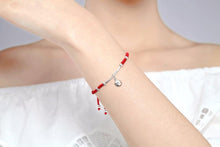 Load image into Gallery viewer, Bracelets Silver Bell Lucky Red String Bracelet
