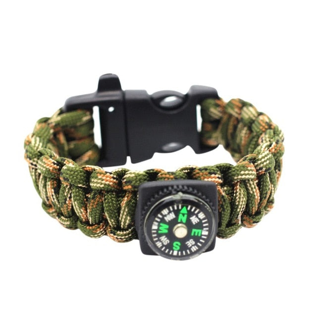 Bracelets Multi-Function Emergency Survival Unisex Bracelet with Compass