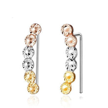 Load image into Gallery viewer, Earrings 18K Tri-Gold Bead Stud Earrings
