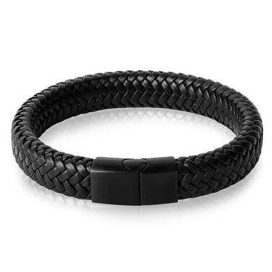 Bracelets Sleek Men's Braided Leather Bracelet