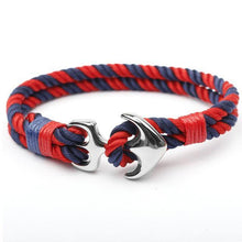 Load image into Gallery viewer, Bracelets Nylon Rope Stainless Steel Anchor Bracelet [5 Variants]
