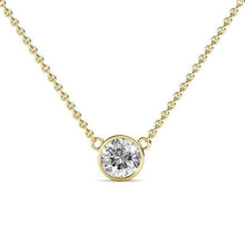 Load image into Gallery viewer, Necklaces 10K White And Yellow Gold 3CT Moissanite Diamond Necklace
