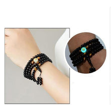 Load image into Gallery viewer, Bracelets Tibetan Luminescent Dragon Black Beads Prayer Bracelet
