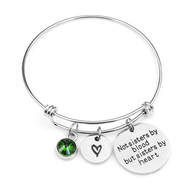 Best Friends Forever Birthstone + Stainless Steel + Charm Bracelets