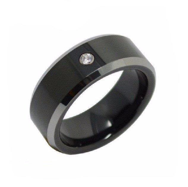 Rings Black Brushed Tungsten Ring
