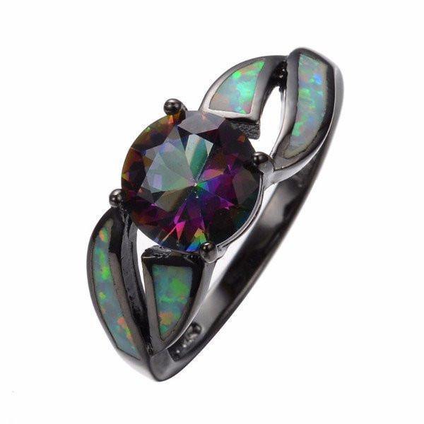 Rings Brilliant Boulder Midnight Opal Ring