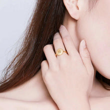 Load image into Gallery viewer, Rings Sun Compass Gold Color Adjustable Ring
