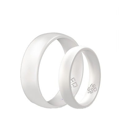 Rings Pearl White Silicone Unisex Ring