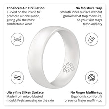 Load image into Gallery viewer, Rings Pearl White Silicone Unisex Ring
