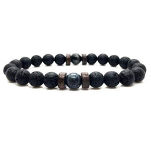 Load image into Gallery viewer, Bracelets Wood and Lava Stone Essential Oil Bracelet
